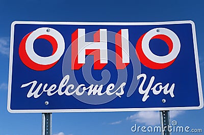 Welcome to Ohio Sign Stock Photo