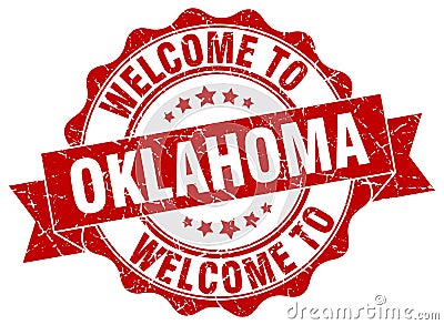 Welcome to Oklahoma seal Vector Illustration