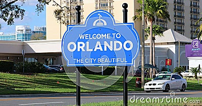 Welcome To Orlando Sign Editorial Stock Photo