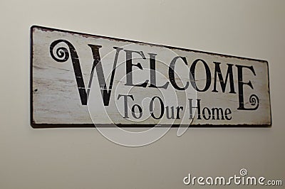 Welcome to our home Stock Photo