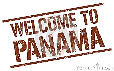 welcome to Panama stamp Vector Illustration