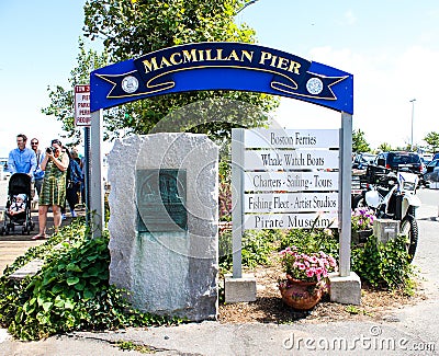 Welcome To Provincetown, MacMillan Pier. Editorial Stock Photo