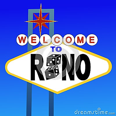 Welcome to Reno sign Vector Illustration