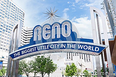 Welcome to Reno sign Editorial Stock Photo