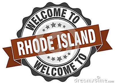 Welcome to Rhode Island seal Vector Illustration