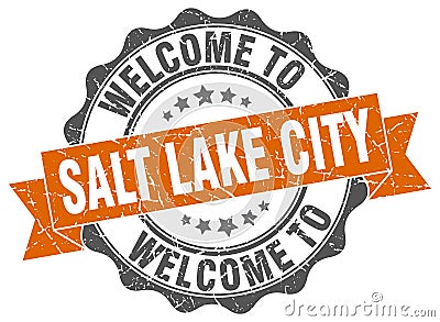 Welcome to Salt Lake City seal Vector Illustration