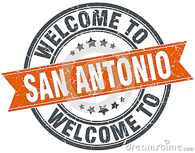 welcome to San Antonio stamp Vector Illustration