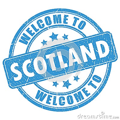 Welcome to Scotland vector stamp Vector Illustration