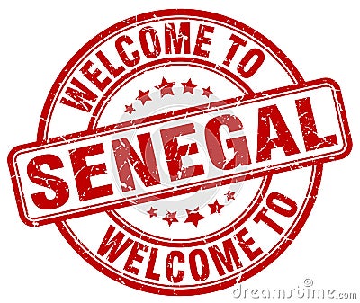 welcome to Senegal stamp Vector Illustration