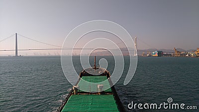 Welcome to South Korea. the city of Kwangyang is the largest port in East Asia. Stock Photo