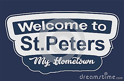 Welcome to St Peters missouri Vector Illustration