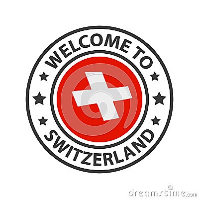 Welcome to Switzerland. Collection of icons welcome to. Vector Illustration