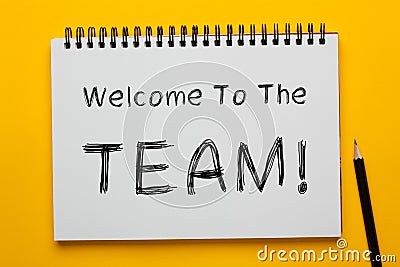 Welcome To The Team Stock Photo