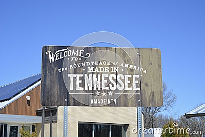 Tennessee Welcome Sign Memphis Editorial Stock Photo