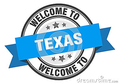 welcome to Texas. Welcome to Texas isolated stamp. Vector Illustration