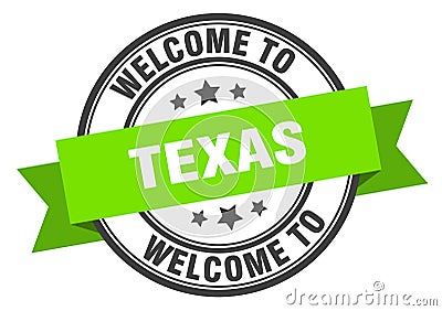 welcome to Texas. Welcome to Texas isolated stamp. Vector Illustration