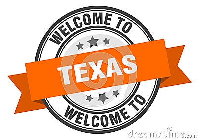 welcome to Texas. Welcome to Texas isolated stamp. Vector Illustration