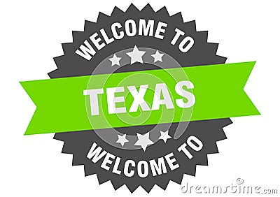 welcome to Texas. Welcome to Texas isolated sticker. Vector Illustration