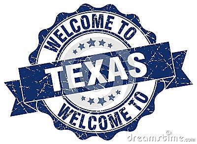 Welcome to Texas seal Vector Illustration