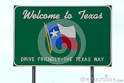 Welcome to Texas sign Stock Photo