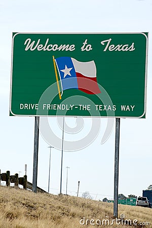 Welcome to Texas sign Stock Photo