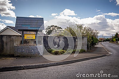 Welcome To Tipperary sign outside Tipperary Town, Ireland. View of Galtee mountains in background. Editorial Stock Photo