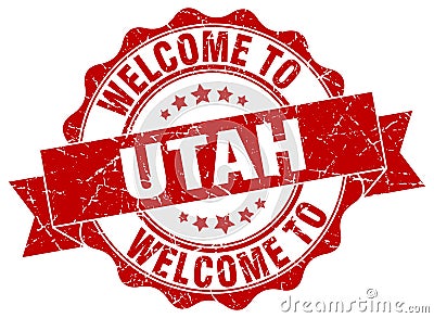 Welcome to Utah seal Vector Illustration
