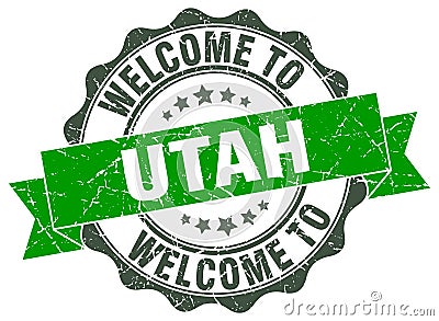 Welcome to Utah seal Vector Illustration