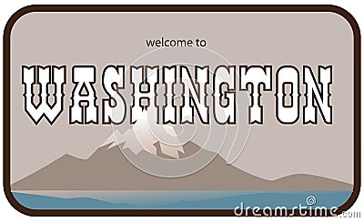 Welcome to Washington Vector Illustration