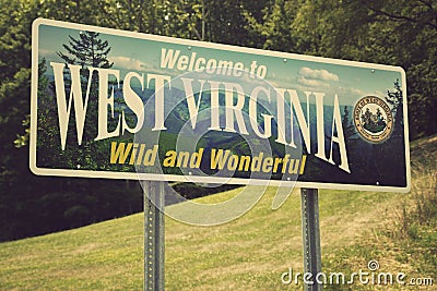 Welcome to West Virginia Stock Photo