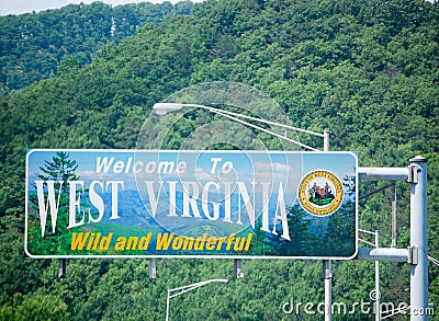 Welcome To West Virginia Stock Photo