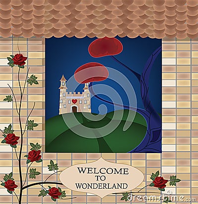 Welcome to wonderland Vector Illustration