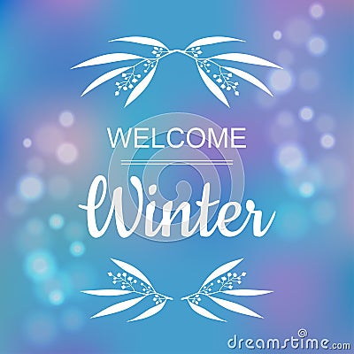 Welcome winter card design Vector Illustration