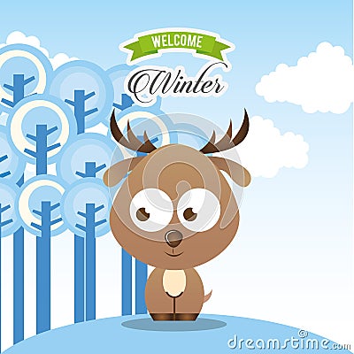 Welcome winter design Vector Illustration