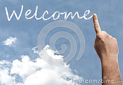 Welcome word Stock Photo