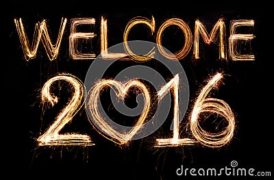 Welcome 2016 Stock Photo