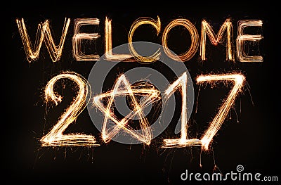 Welcome 2017 Stock Photo