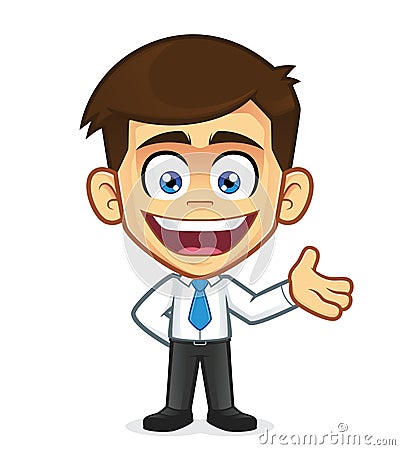 Welcoming businessman Vector Illustration