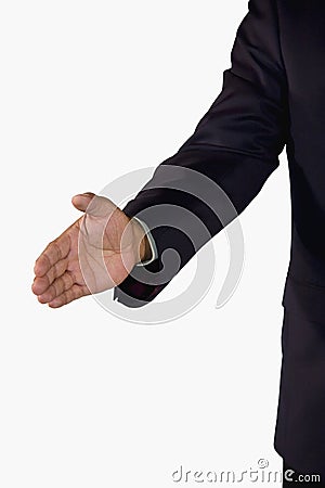 Welcoming hand Stock Photo