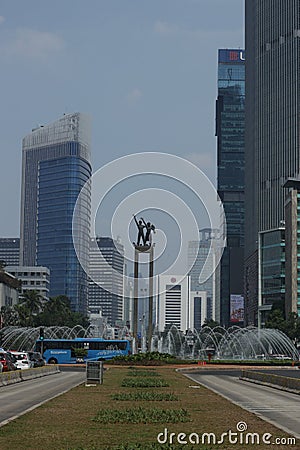 Welcoming Monument Jakarta or Tugu Selamat Datang Editorial Stock Photo