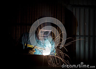 Welder manual worker Stock Photo