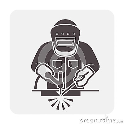 Welder welding icon Vector Illustration