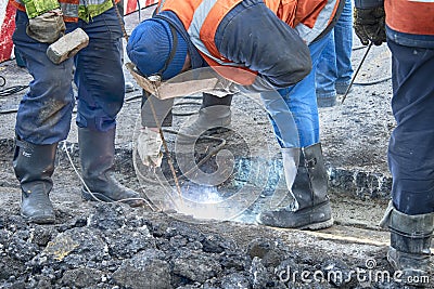 Welder work Stock Photo