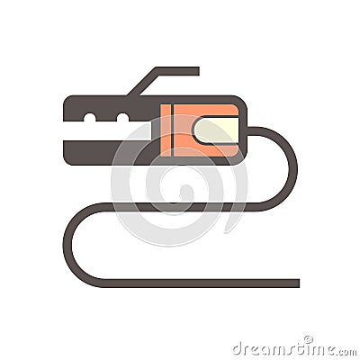 Welding electrode holder icon Vector Illustration