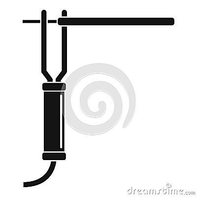 Welding electrode icon, simple style Cartoon Illustration