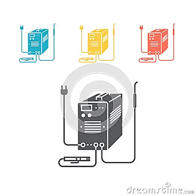 Welding machine icon. Vector sign for web graphic. Vector Illustration