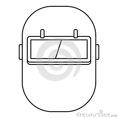 Welding mask icon outline Vector Illustration