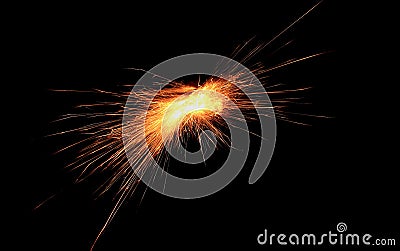 Welding sparks Stock Photo