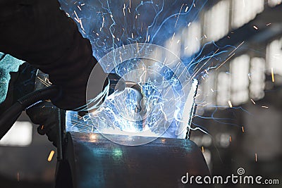 Welding Steel Stock Photo