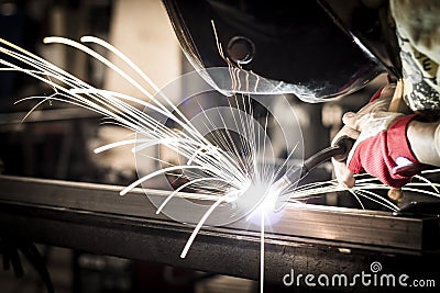 Welding steel Stock Photo